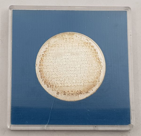Hovedbilde Sverige: 200 kr minnesmynt fra 1980.