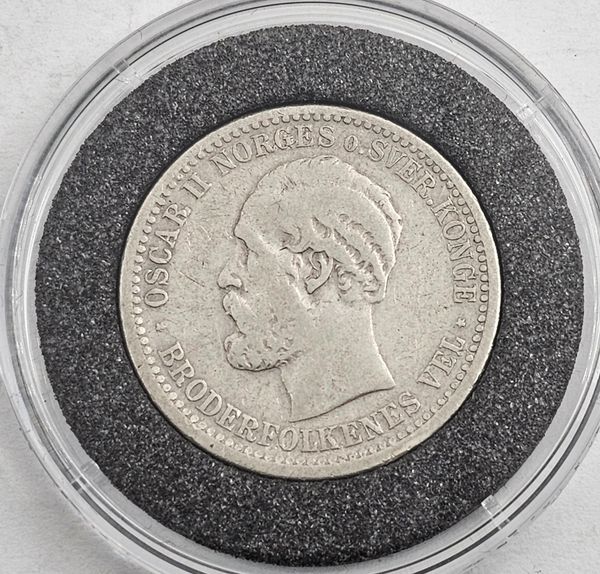 Hovedbilde 50 øre 1896 kv. svak 1 (nr. 1)