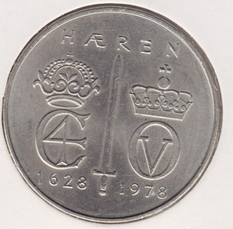 5 kr 1978 Hæren 350 år.  kv. 0