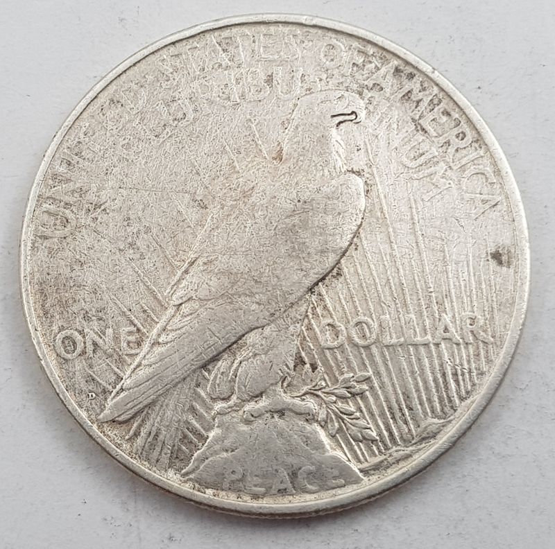 Peace dollar 1922 D kv. 1