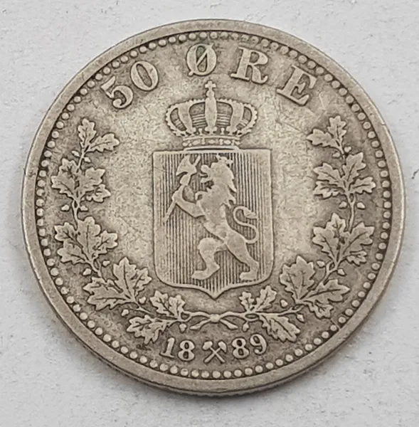 Hovedbilde 50 øre 1889 kv. svak 1