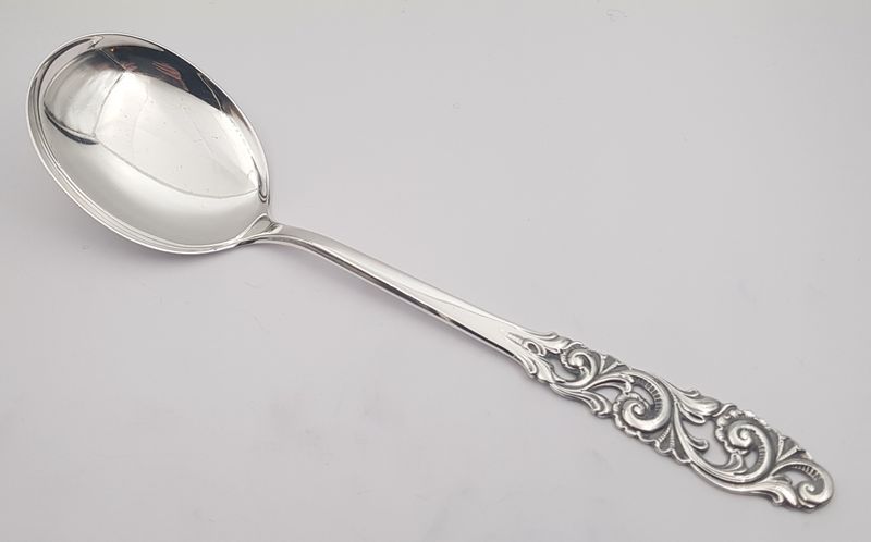 Telesølv: Anretningsskje 21,5 cm