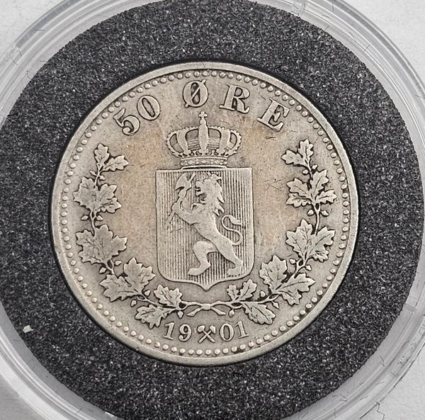 Hovedbilde 50 øre 1901 kv. 1 (nr. 4)