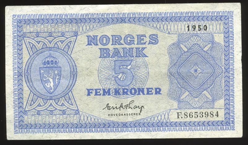 5 kr 1950 F.8653984  kv 1/1+