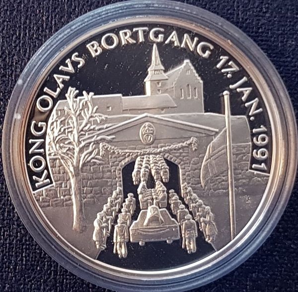 Bilde av Kong Olavs bortgang 17. januar 1991