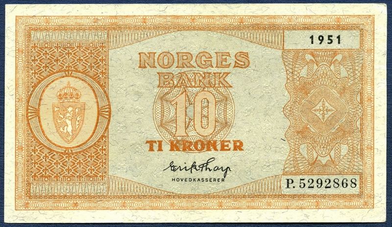 10 kr 1951 P.5292868 kv. 01