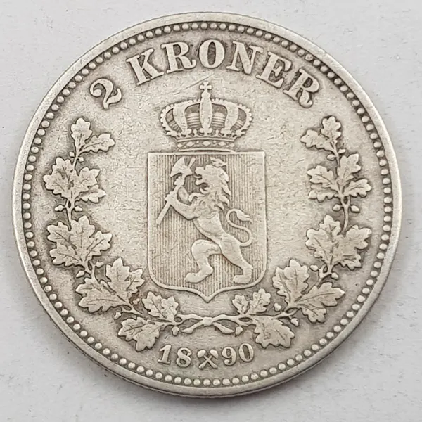 Hovedbilde 2 kroner 1890 kv. svak 1 