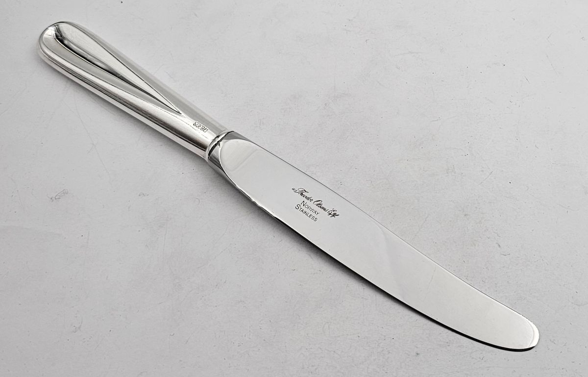 Månesølv: Liten spisekniv 20,7 med kort skaft