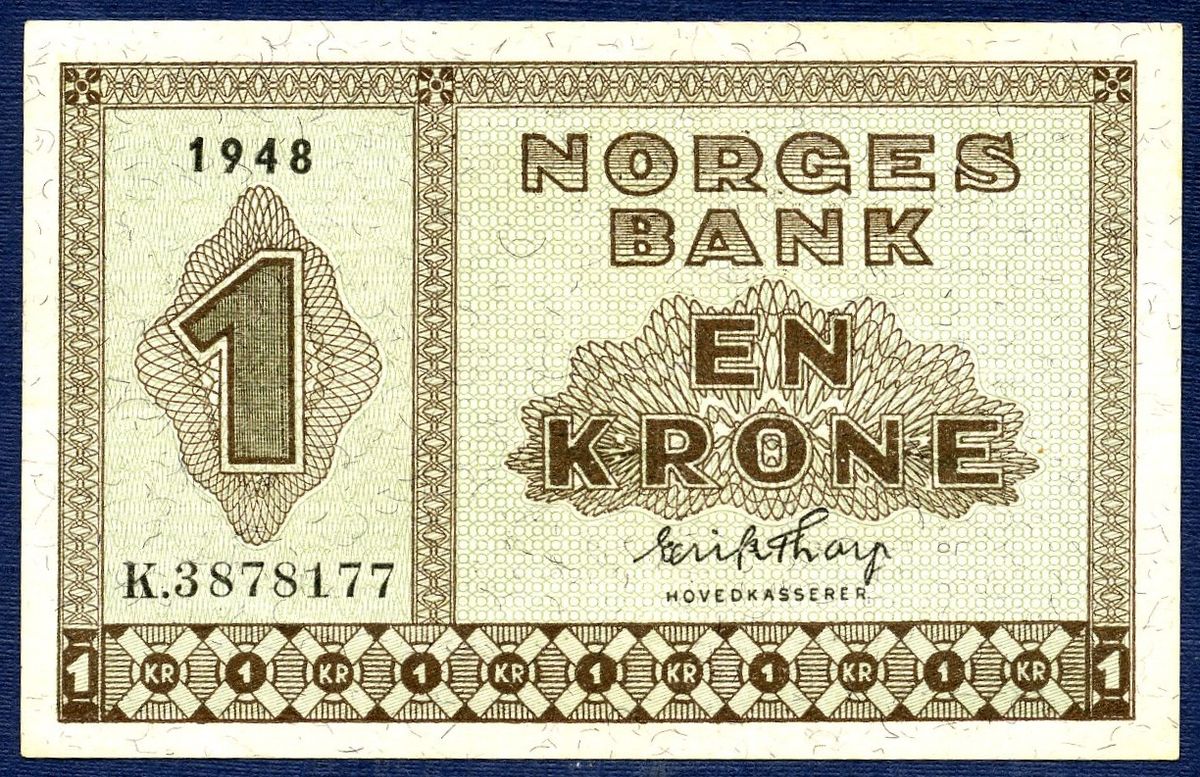 1 kr 1948 K.3878177 kv. 1+