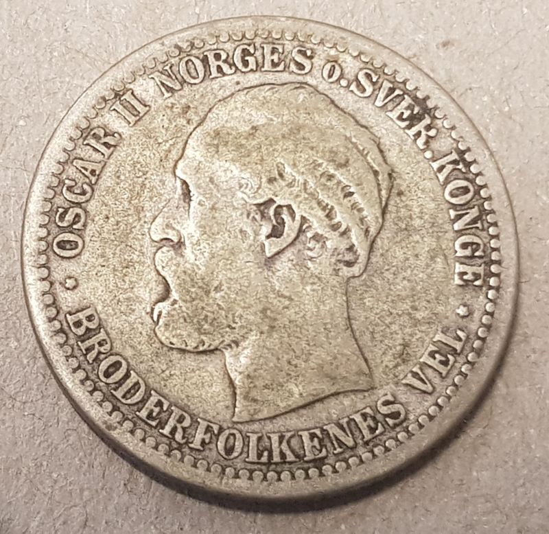 50 øre 1895 kv. 1/1- (nr. 1)