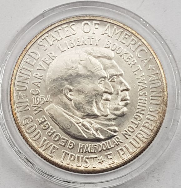 Hovedbilde Half dollar 1954 S: Carver/Washington kv. 1/1+