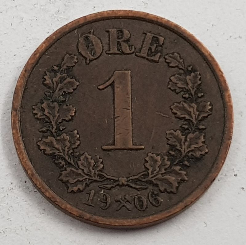 1 øre 1906 kv. 1+ (nr. 2)