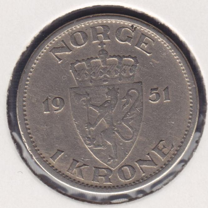 Hovedbilde 1 kr 1951 kv. 1 Ny type