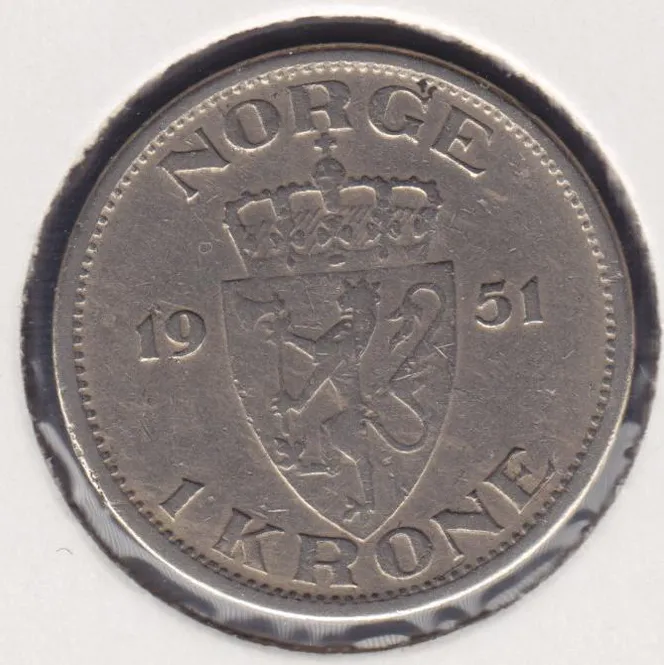 Hovedbilde 1 kr 1951 kv. 1 Ny type